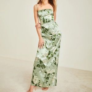 Reformation Frankie Silk Dress